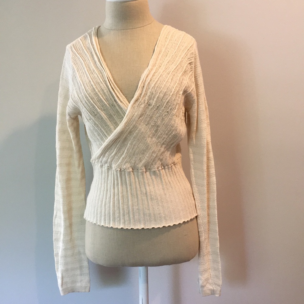 Free People Cream Sweater Small